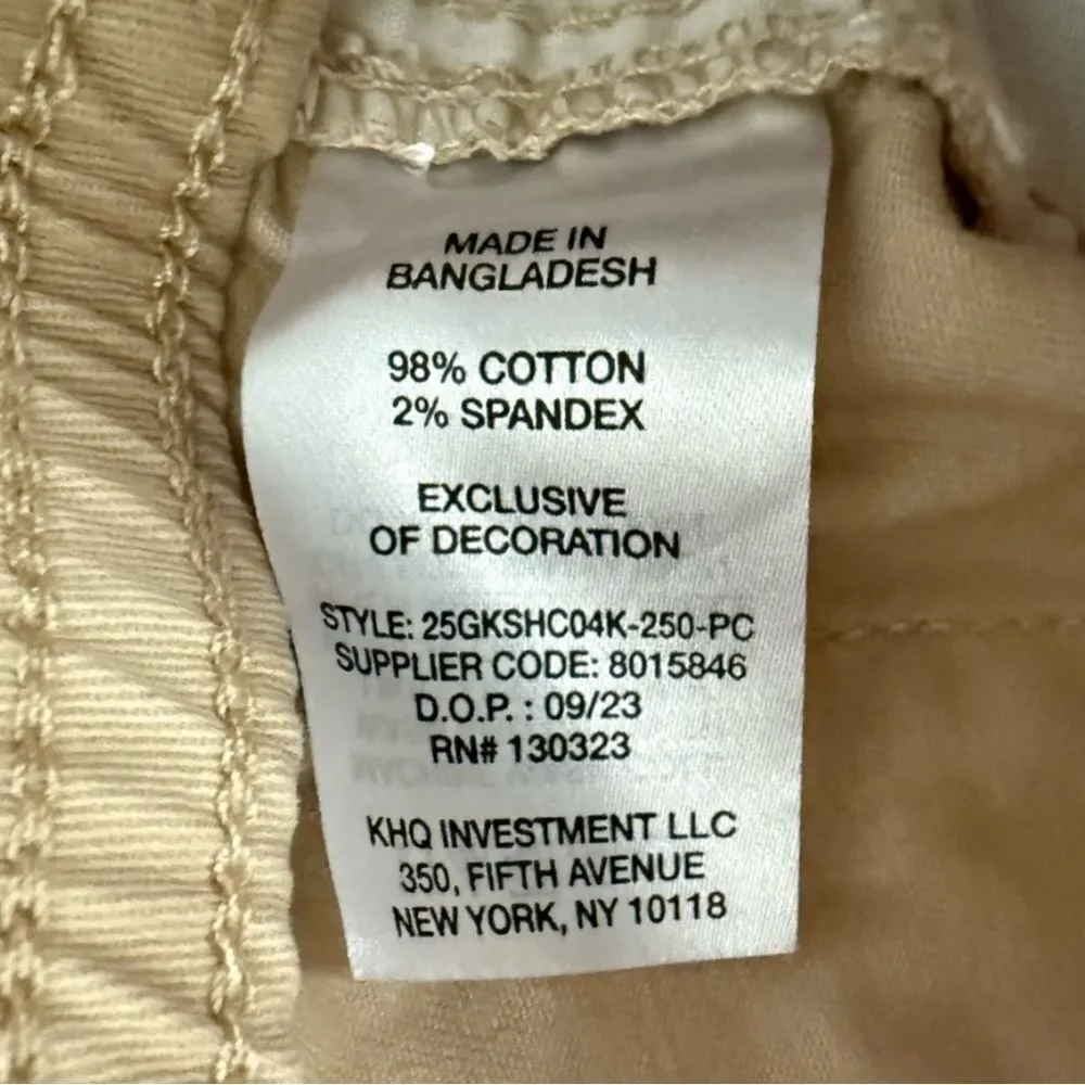 ⁠Gap Kids Boys Mojave Desert Beige Khaki Pull On Twill Chino Shorts NWT 10/12⁠